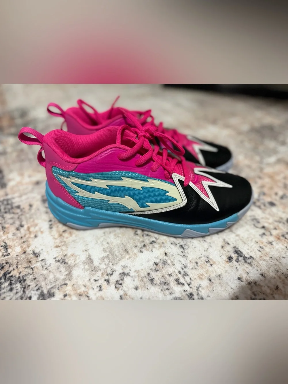 Puma Kids Pink, Teal & Black Athletic Sneakers